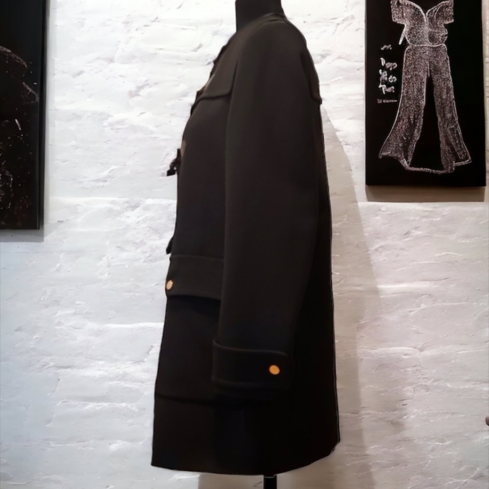 ZARA BLACK DUFFLE COAT TOGGLE CLOSURE JACKET
SIZE MEDIUM - Picture 7 of 14